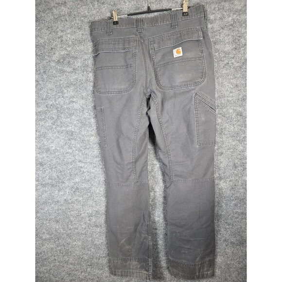 Carhartt Full Swing Pants Mens 34x34 Gray Relaxed Fit Work Utility Stains 102812 - Picture 5 of 9